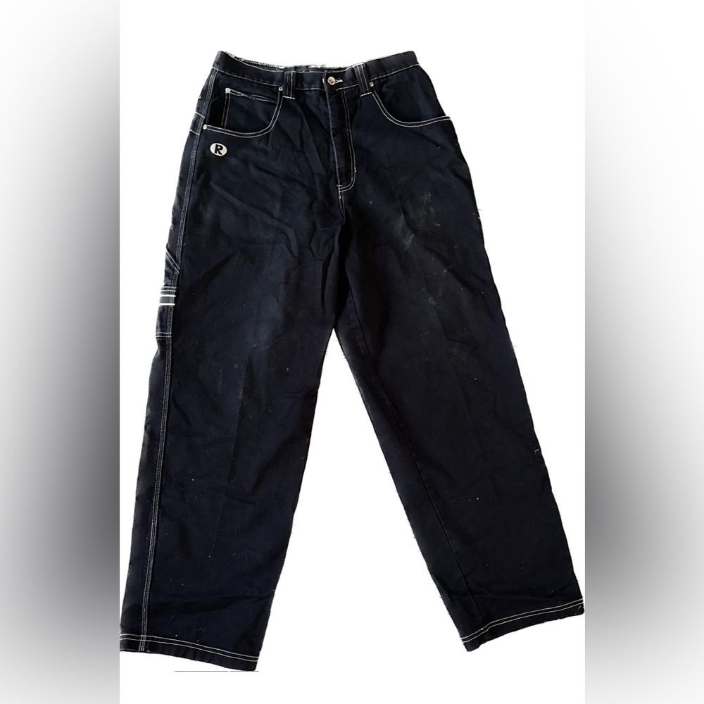 RVT Men’s 100% Cotton Black Jeans Waist 34